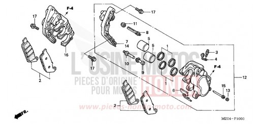 FRONT BRAKE CALIPER GL1500C1 de 2001